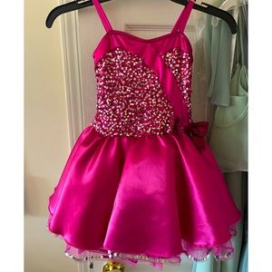 Costume dress with sequins lined tutu skirt